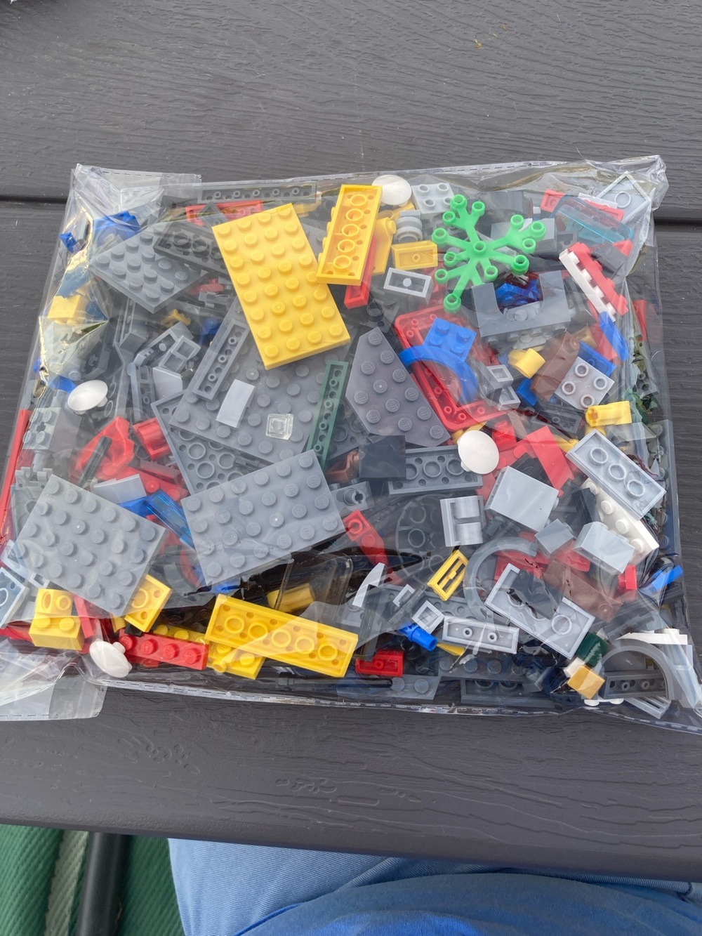 Lego pieces Various colors sizes quart size bag